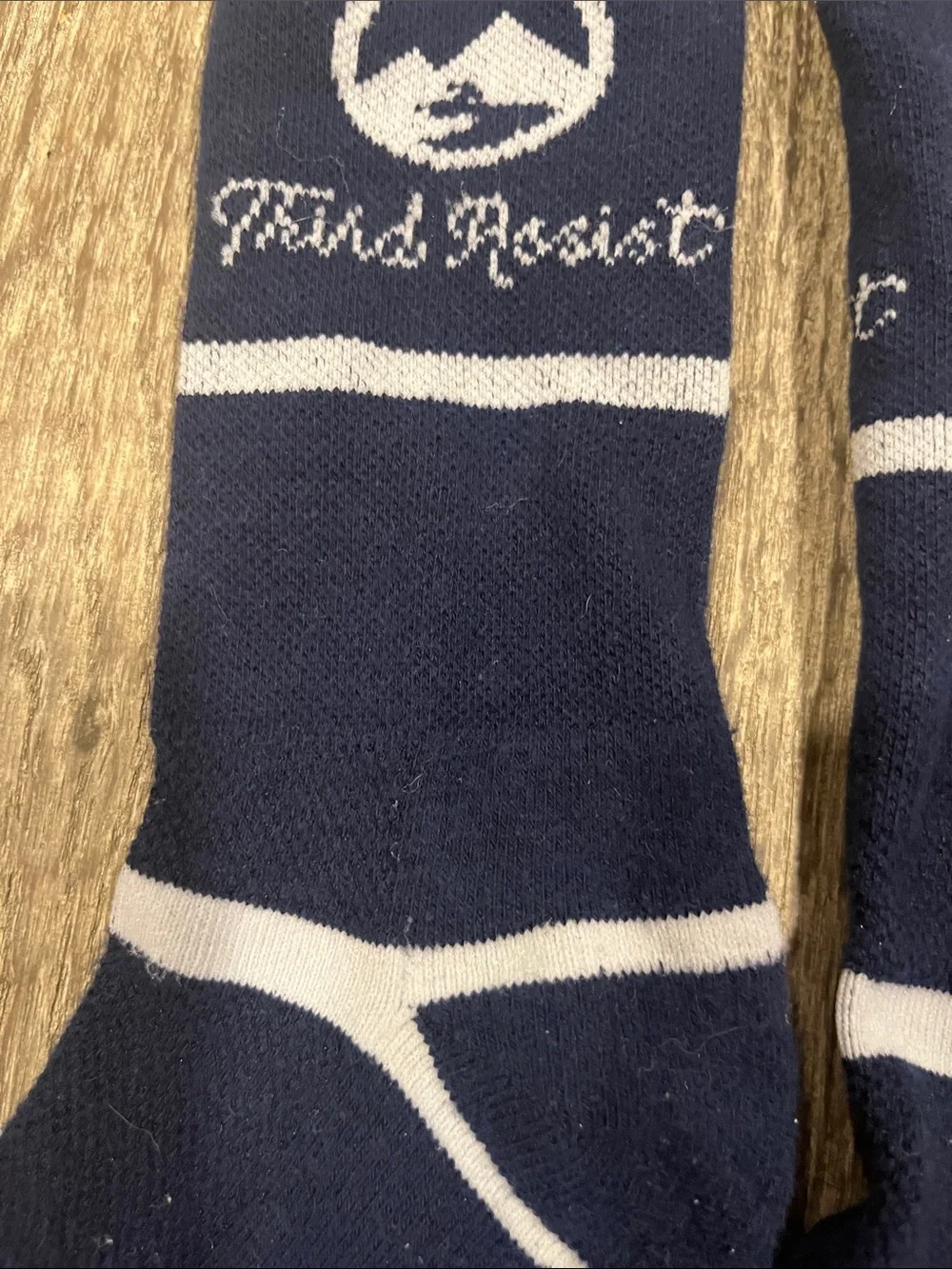 Kids Navy Crew Socks with White Accents